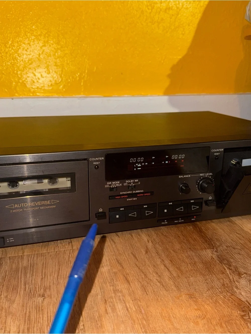 Sony Stereo Cassette Deck TC-WR521 Turns On Untested needs Speakers to hear Turn